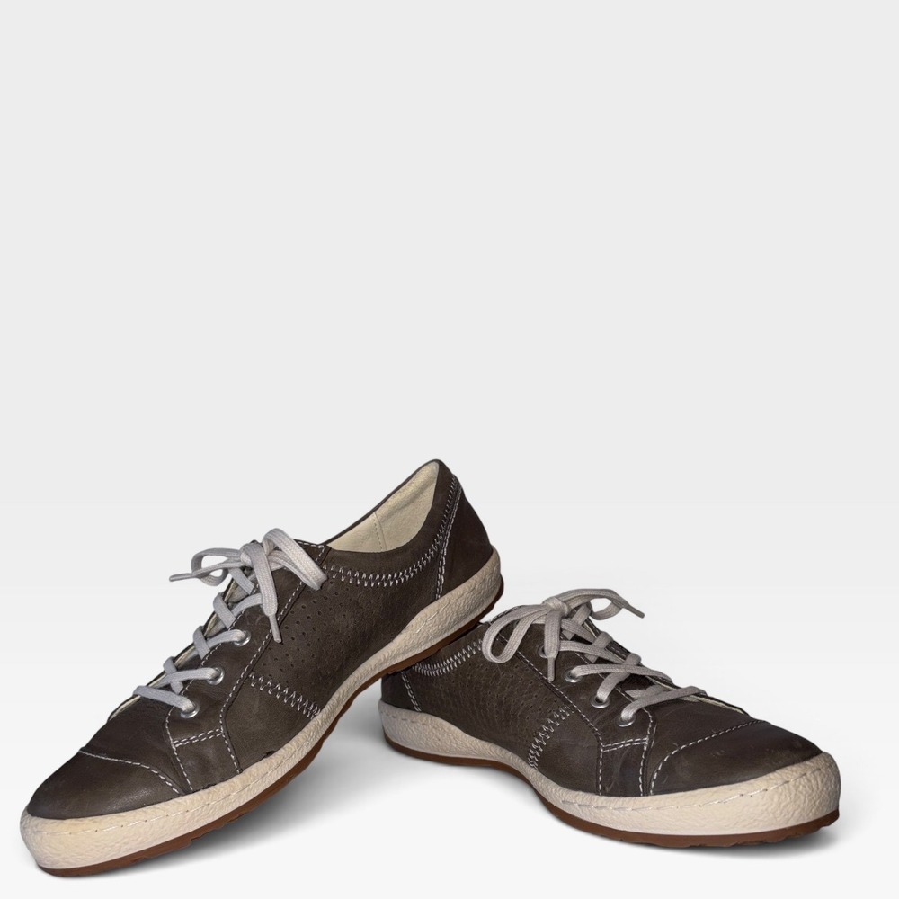 Josef Seibel Caspian Sneakers Womens Excellent Leather Comfort Casual 38 Grey - Picture 8 of 12
